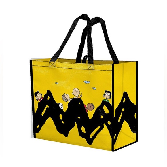 Peanuts Black and Yellow Tote Bag Collectible - Picture 1 of 1